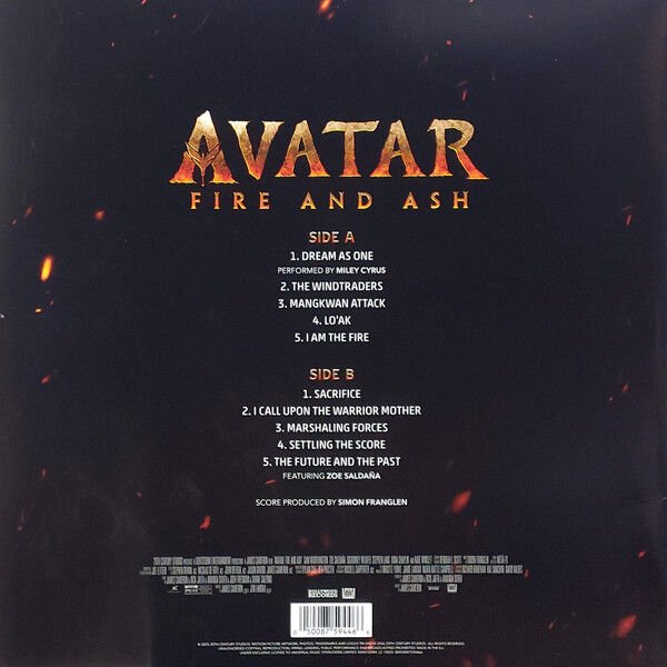 AVATAR / FIRE AND ASH - SOUNDTRACK / MUSIC BY SIMON FRANGLEN (2026) - LP SIFIR PLAK