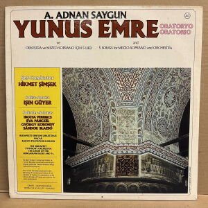 AHMET ADNAN SAYGUN - YUNUS EMRE ORATORYOSU - ŞEF: HİKMET ŞİMŞEK (1989) 2xLP 2.EL PLAK