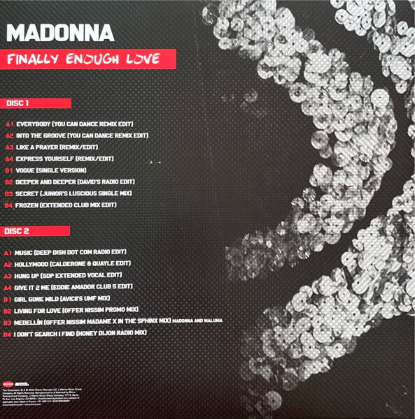 MADONNA - FINALLY ENOUGHT LOVE - 2022 EDITIONS 2XLP CLEAR COLOURED SIFIR PLAK