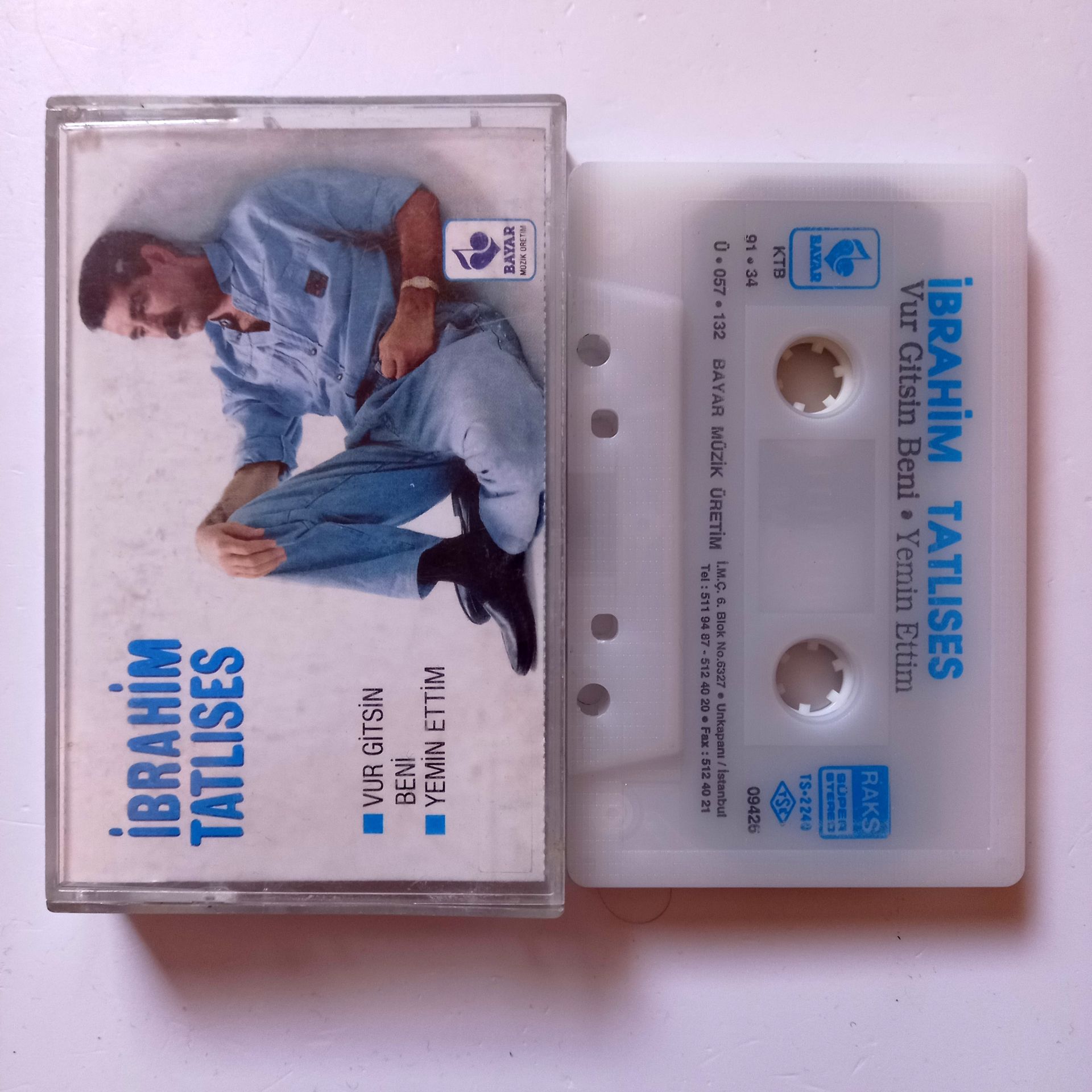 İBRAHİM TATLISES - VUR GİTSİN BENİ / YEMİN ETTİM (1991) - KASET 2.EL