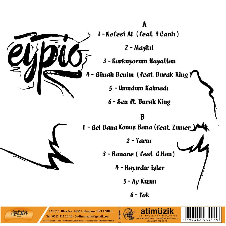 EYPİO - GÜNAH BENİM (2016) - LP 180GR 2026 BASIM TÜRKÇE HIP HOP SIFIR PLAK