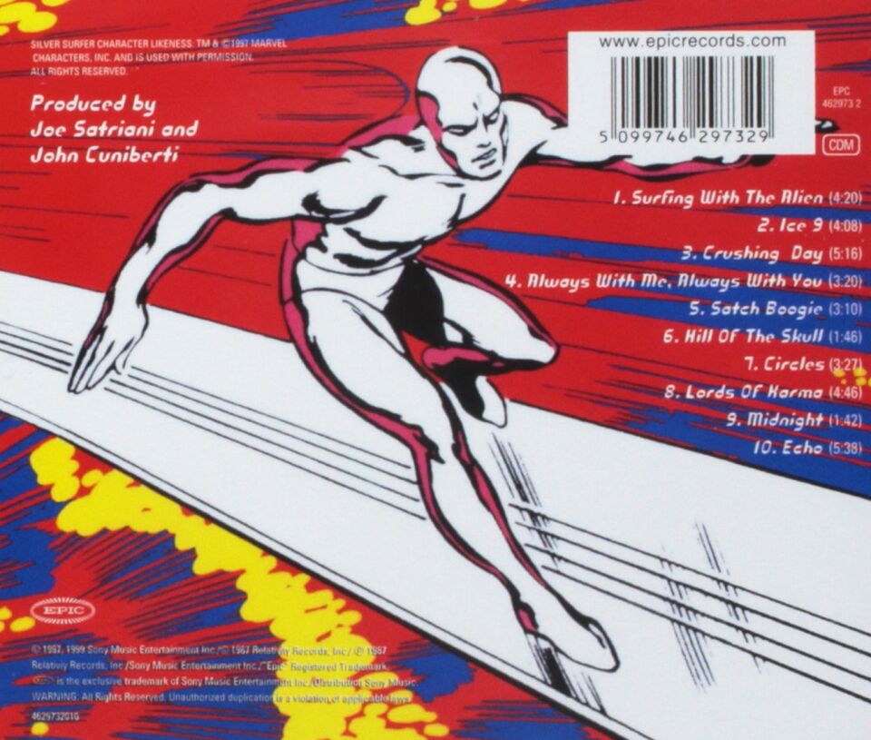 JOE SATRIANI - SURFING WITH THE ALIEN (1987) - CD REISSUE JEWEL CASE AMBALAJINDA SIFIR