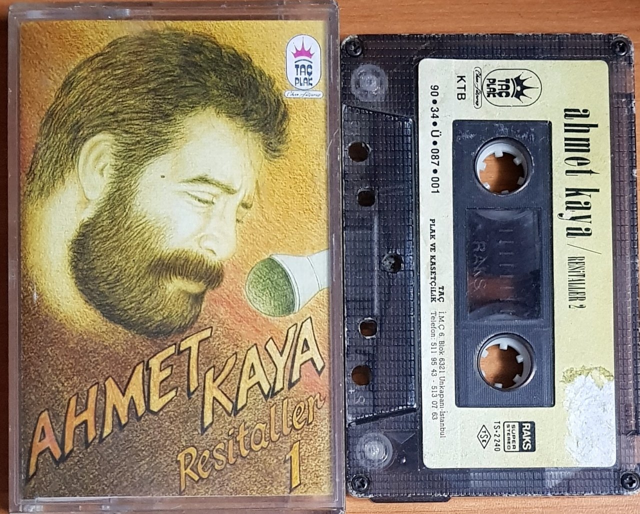 AHMET KAYA - RESİTALLER 1 (1990) TAÇ KASET 2.EL
