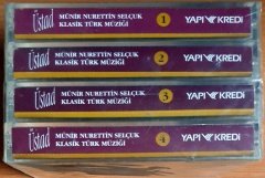 ÜSTAD / MÜNİR NURETTİN SELÇUK / KLASİK TÜRK MÜZİĞİ 1-2-3-4 - 4KASET YAPI KREDİ SIFIR