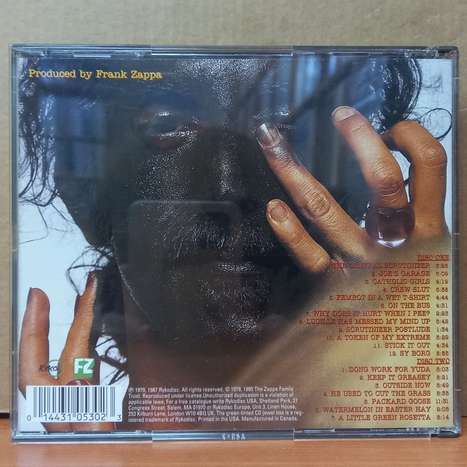 FRANK ZAPPA - JOE'S GARAGE ACTS I, II & III (1995) - 2CD 2.EL