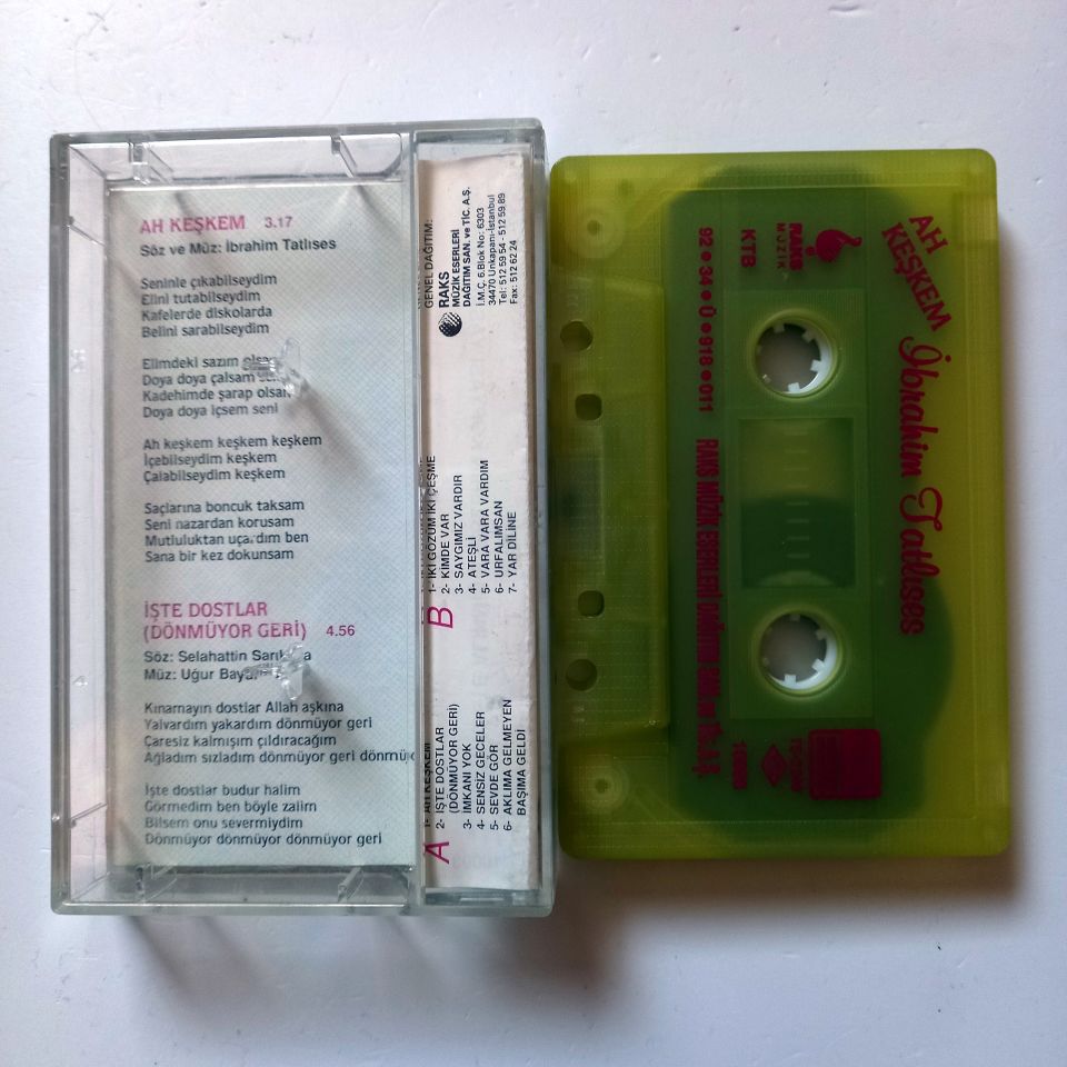 İBRAHİM TATLISES - AH KEŞKEM (1992) - KASET 2.EL