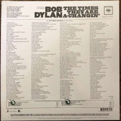 BOB DYLAN - THE TIMES THEY ARE A-CHANGIN' (1964) - LP 180GR SIFIR PLAK