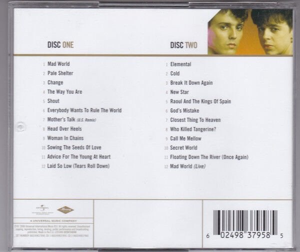 TEARS FOR FEARS – GOLD (2006) - 2xCD COMPILATION / JEWEL CASE AMBALAJINDA SIFIR