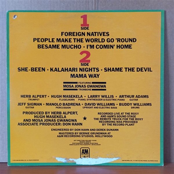 HERB ALPERT & HUGH MASEKELA – MAIN EVENT LIVE (1978) - LP 2.EL PLAK