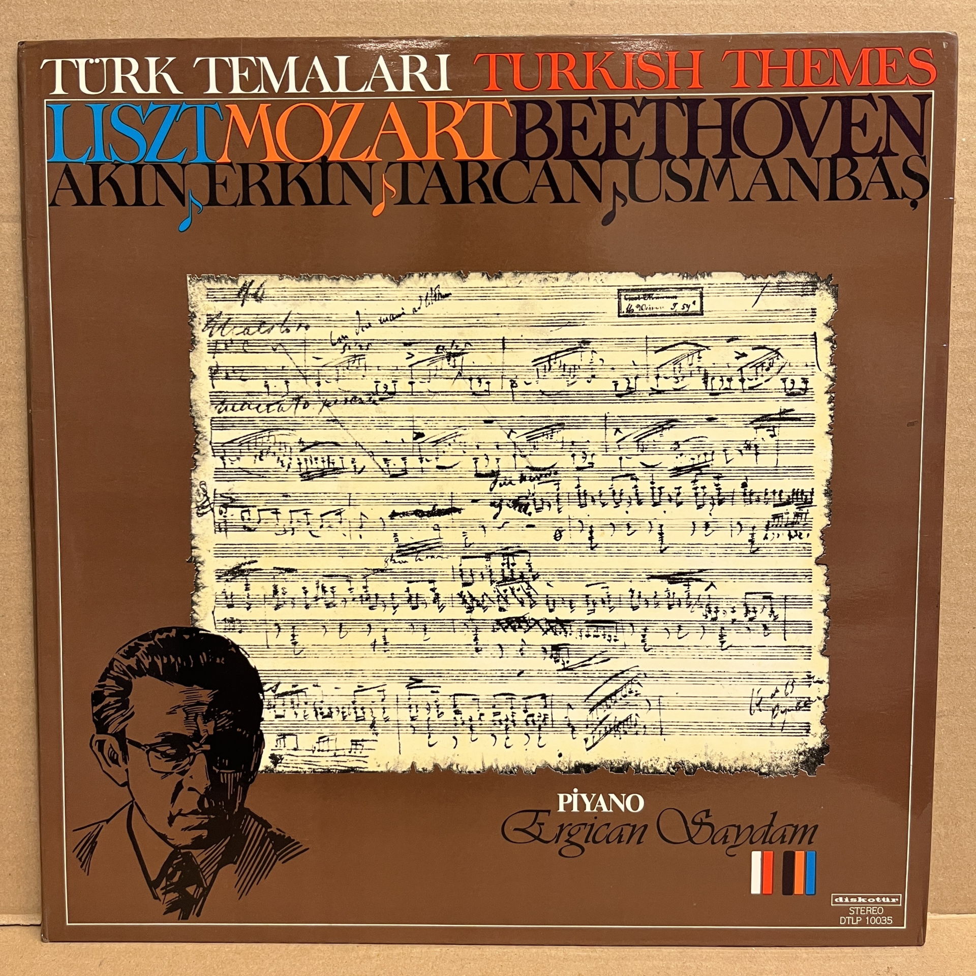 ERGİCAN SAYDAM - TÜRK TEMALARI - LISZT, MOZART, BEETHOVEN (1986) LP 2.EL PLAK