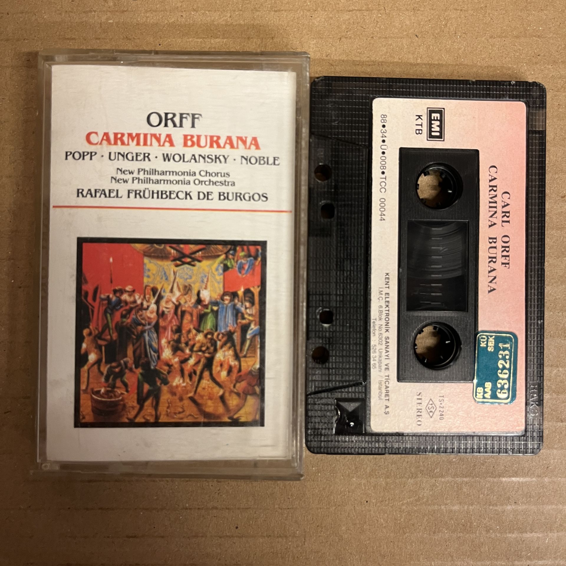 CARL ORFF - CARMINA BURANA / RAFAEL FRÜHBECK DE BURGOS (1988) - KASET 2.EL