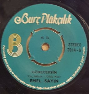 EMEL SAYIN - ALBÜMDEKİ RESİMLER / GÖRECEKSİN  - 7'' 45 DEVİR KAPAKLI BURÇ PLAKÇILIK 2.EL
