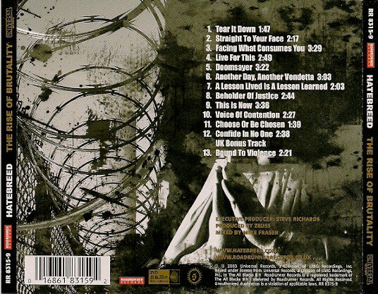 HATEBREED - THE RISE OF BRUTALITY (2003) - CD JEWELCASE AMBALAJINDA SIFIR ÜRÜN