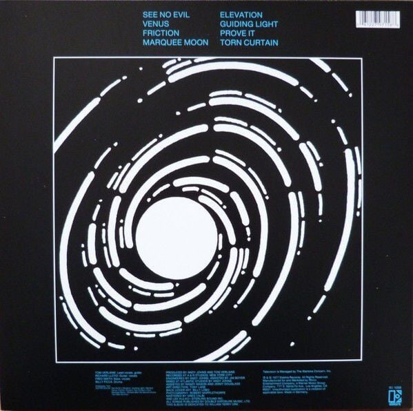 TELEVISION - MARQUEE MOON (1977) - LP 180GR 2022 ULTRA CLEAR COLOURED EDITION SIFIR PLAK
