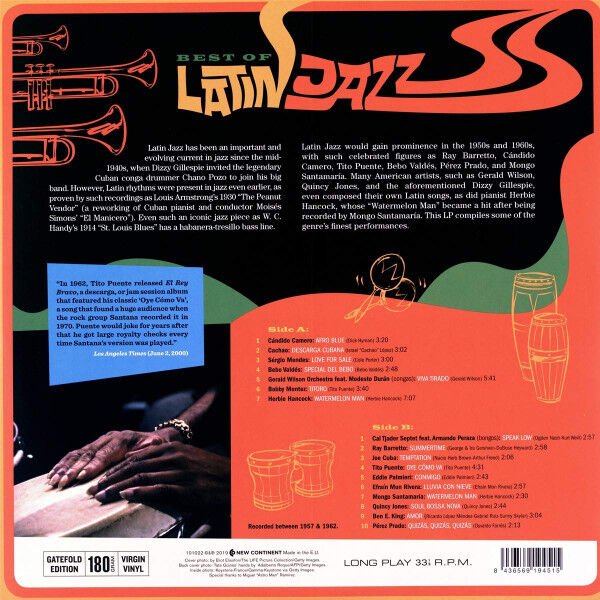 BEST OF LATIN JAZZ - VARIOUS ARTISTS (2019) - LP COMPILATION LIMITED GATEFOLD EDITION 180GR SIFIR PLAK