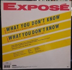 EXPOSÉ - WHAT YOU DON'T KNOW (1989) - 12'' MAXI SINGLE VINYL PLAK 2.EL
