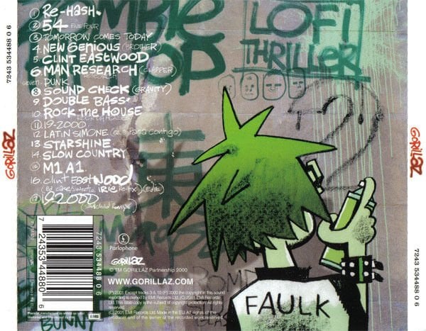 GORILLAZ – GORILLAZ (2001) - CD REISSUE JEWEL CASE AMBALAJINDA SIFIR