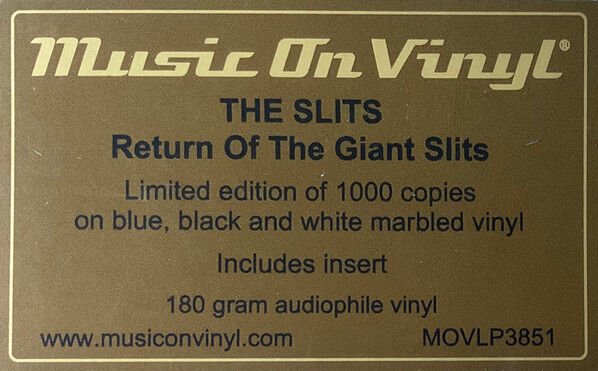 SLITS - RETURN OF THE GIANT SLITS (1981) - LP 2025 LIMITED EDITION SIFIR PLAK