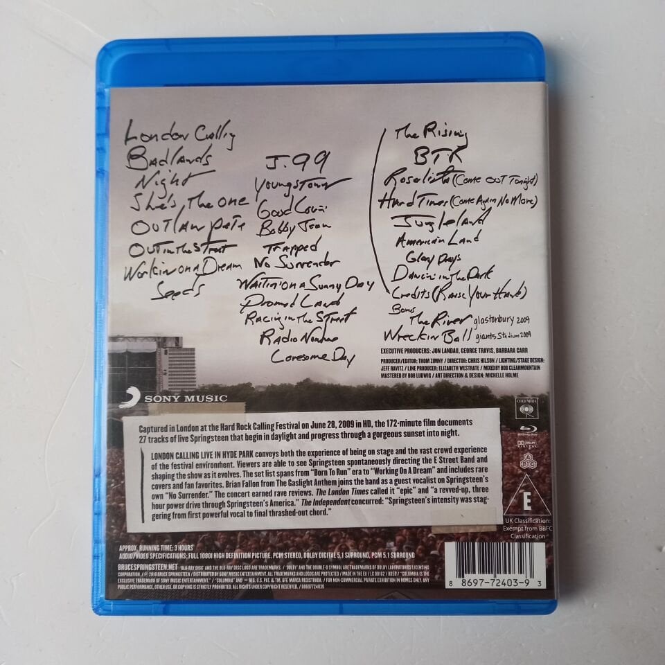 BRUCE SPRINGSTEEN AND THE E STREET BAND - LONDON CALLING LIVE IN HYDE PARK - BLU-RAY 2.EL