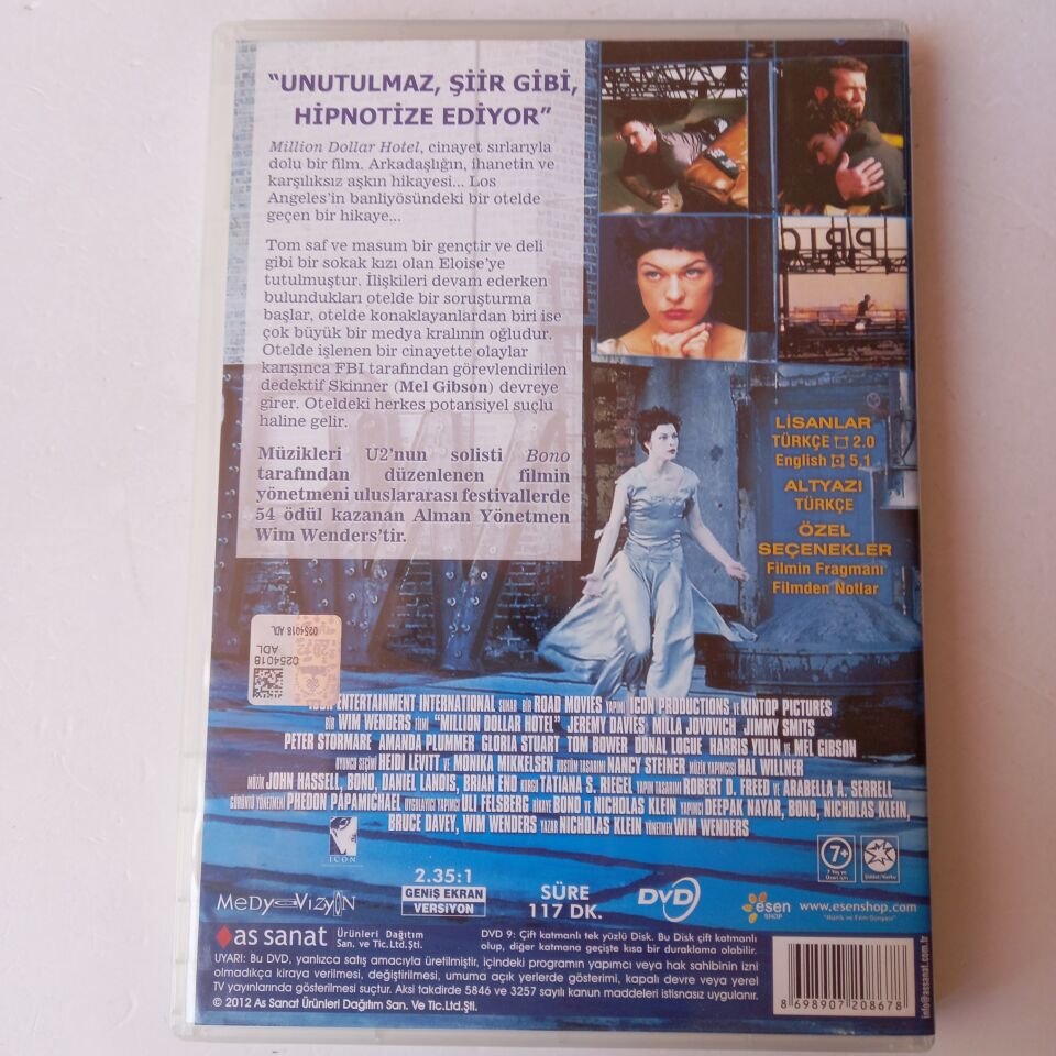 SIRLAR OTELİ / THE MILLION DOLLAR HOTEL - JEREMY DAVIES, MILLA JOVOVICH, MEL GIBSON - DVD 2.EL