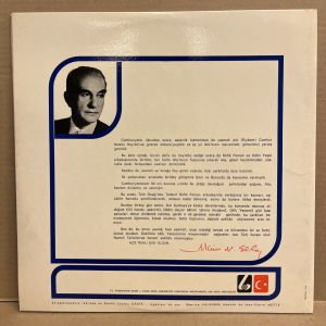 MÜNİR NURETTİN SELÇUK - ATATÜRK'ÜN SEVDİĞİ ŞARKILAR VE TÜRKÜLER (1973) LP 2.EL PLAK