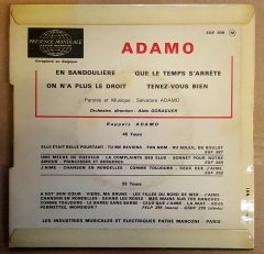 ADAMO - EN BANDOULIERE / ON N'A PLUS LE DROIT / TENEZ VOUS BIEN / QUE LE TEMPS S'ARRETE (1966) - 7'' 45 DEVİR 2.EL PLAK