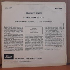 BIZET: CARMEN SUITES, ZURICH MUNICIPAL ORCHESTRA - LP 2.EL PLAK