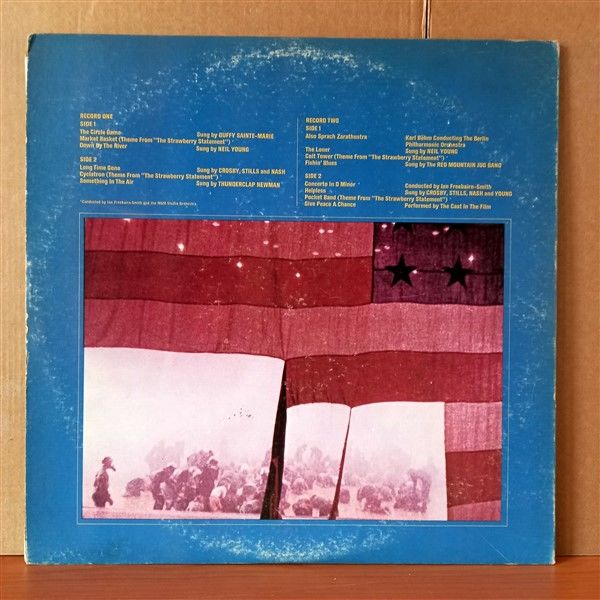 THE STRAWBERRY STATEMENT / MUSIC FROM THE ORIGINAL SOUND TRACK / CROSBY, STILLS, NASH & YOUNG, NEIL YOUNG, BUFFY SAINTE-MARIE, THUNDERCLAP NEWMAN (1970) - 2LP 2.EL PLAK