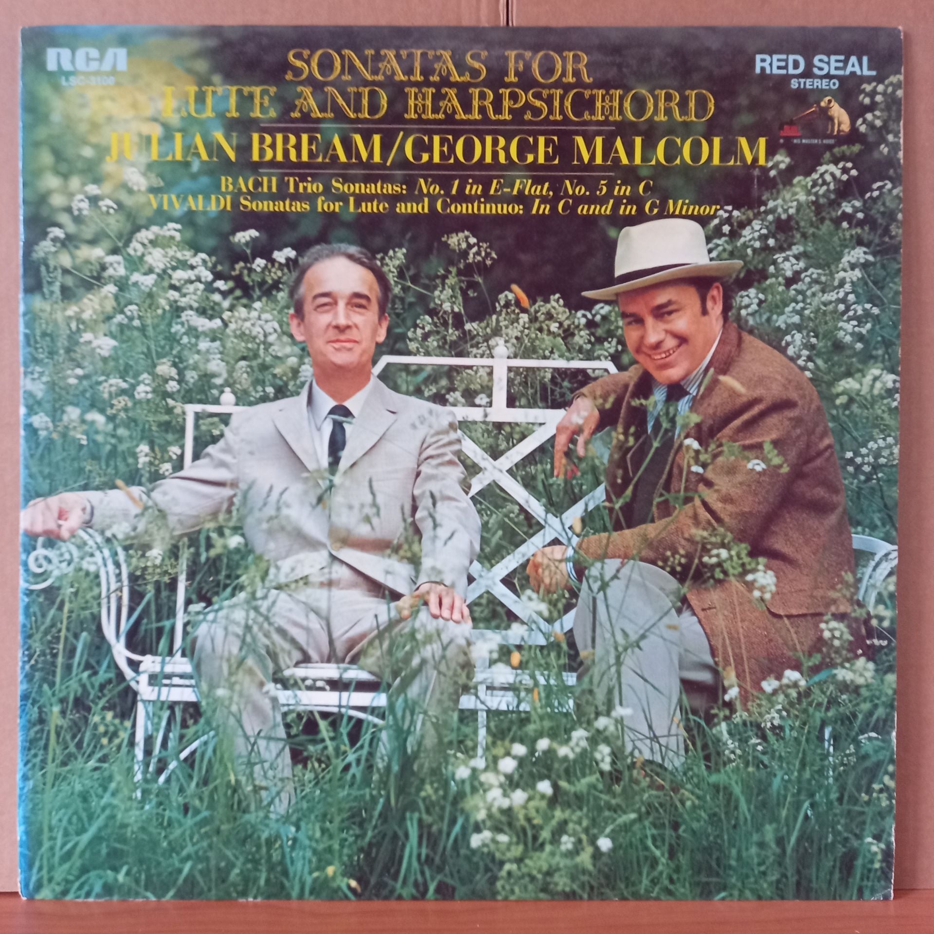 SONATAS FOR LUTE AND HARPSICHORD / JULIAN BREAM, GEORGE MALCOLM / BACH, VIVALDI (1969) - LP 2.EL PLAK