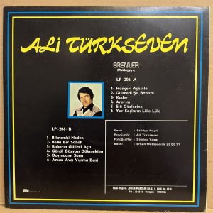 ALİ TÜRKSEVEN - ALİ TÜRKSEVEN (1980) - LP 2.EL PLAK