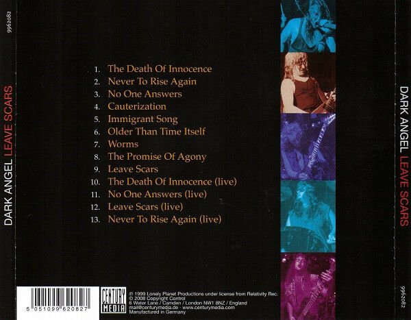 DARK ANGEL – LEAVE SCARS (1989) - CD 2008 REISSUE JEWEL CASE AMBALAJINDA SIFIR