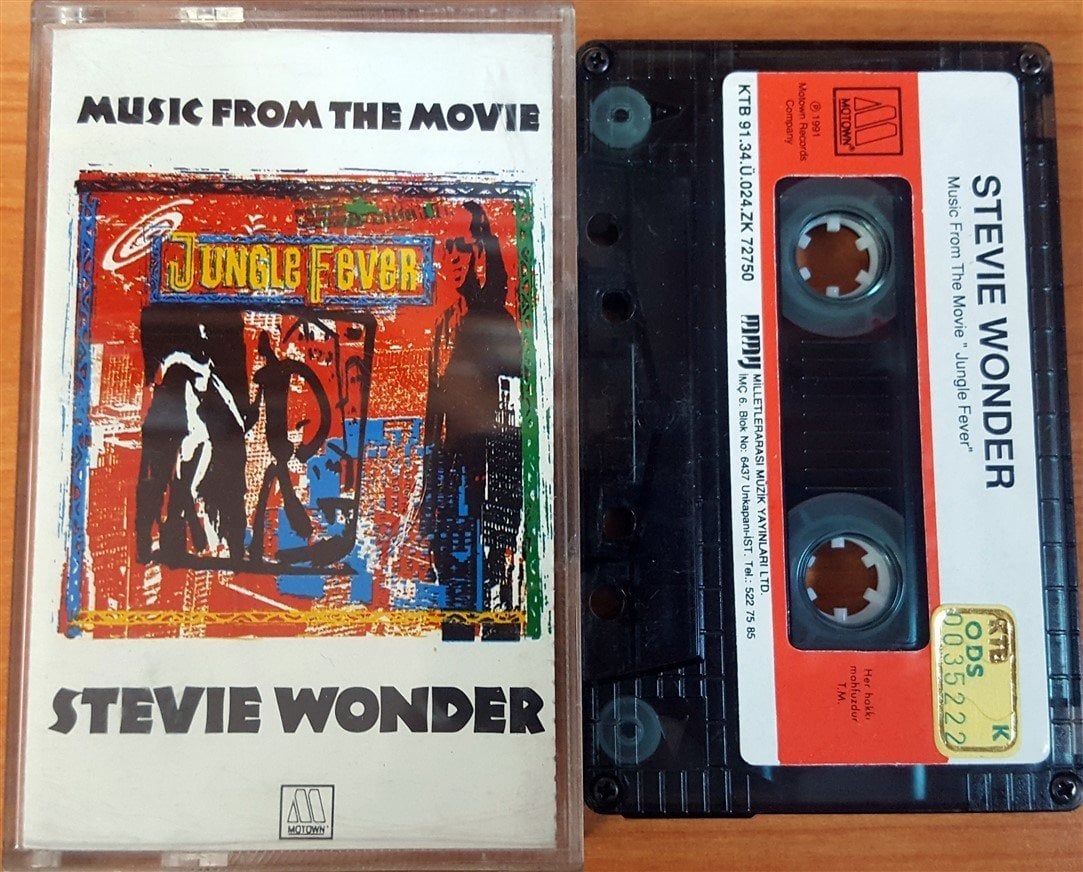 STEVIE WONDER - MUSIC FROM THE MOVIE JUNGLE FEVER (1991) MMY CASSETTE MADE IN TURKEY ''USED'' PAPER LABEL