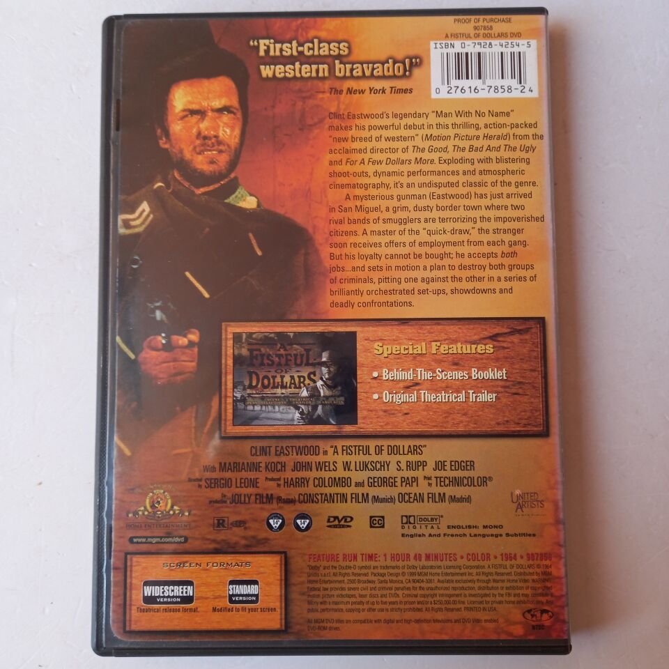 A FISTFUL OF DOLLARS - CLINT EASTWOOD - DVD 2.EL 1.BÖLGE 