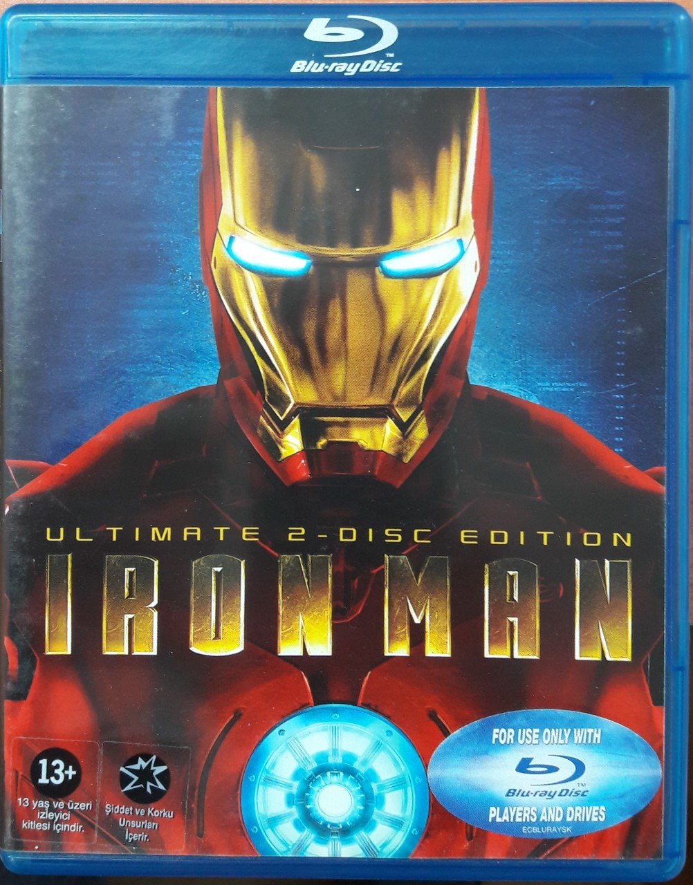 IRON MAN - ROBERT DOWNEY JR. - JEFF BRIDGES - GWYNETH PALTROW - MARVEL - 2BLU-RAY 2.EL
