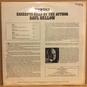 HERZOG - EXCERPTS READ BY THE AUTHOR SAUL BELLOW (1978) - LP NON-MUSIC DÖNEM BASKI SIFIR PLAK