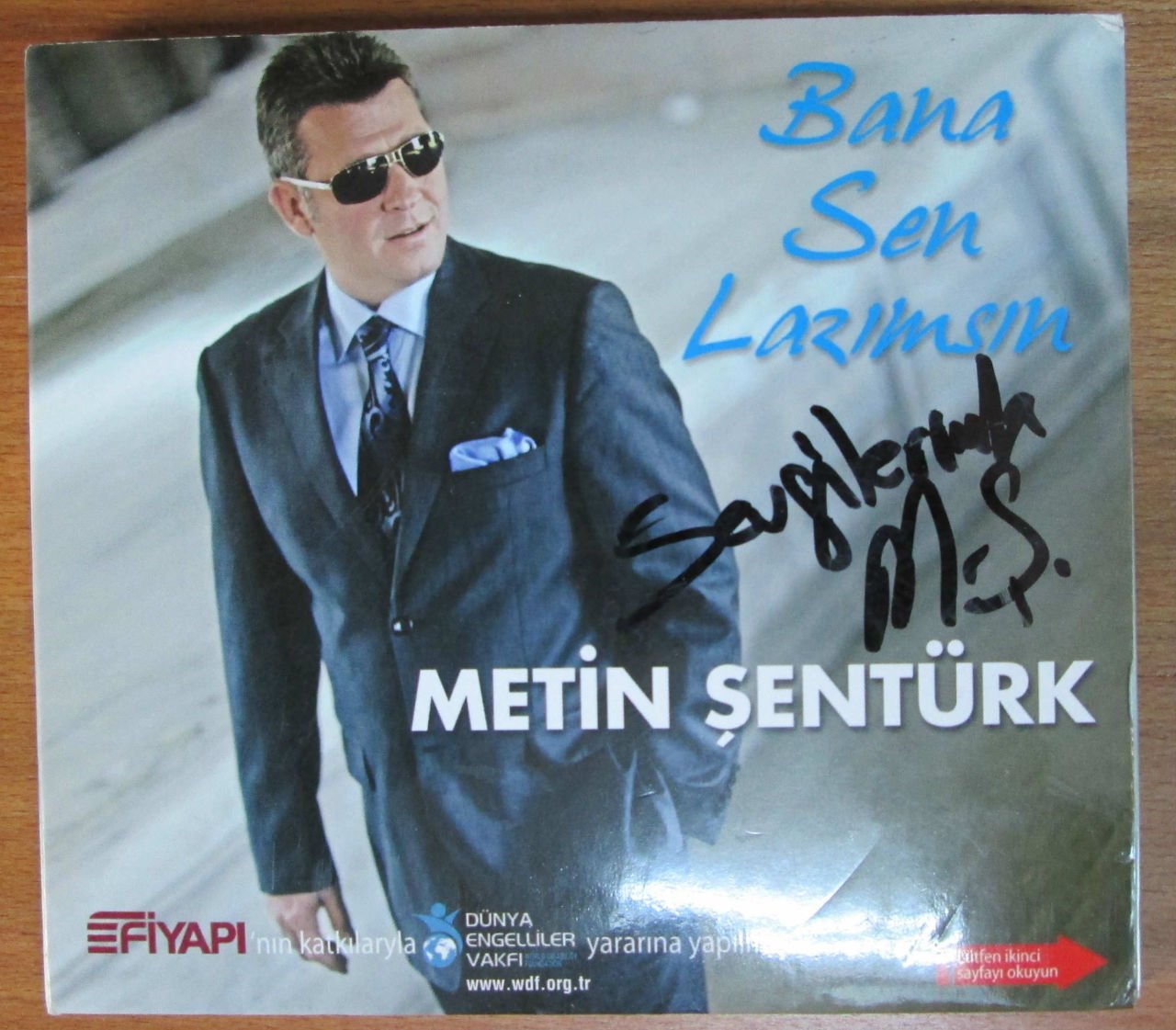 METİN ŞENTÜRK BANA SEN LAZIMSIN - İMZALI CD 2.EL