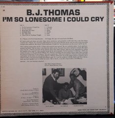 B.J. THOMAS - I'M SO LONESOME I COULD CRY - PLAK 2.EL