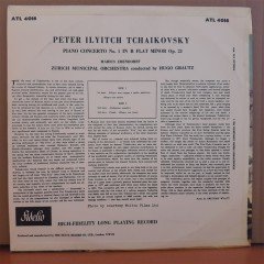 TCHAIKOVSKY: PIANO CONCERTO NO.1, MARIUS UBENDORFF, ZURICH MUNICIPAL ORCHESTRA - LP 2.EL PLAK