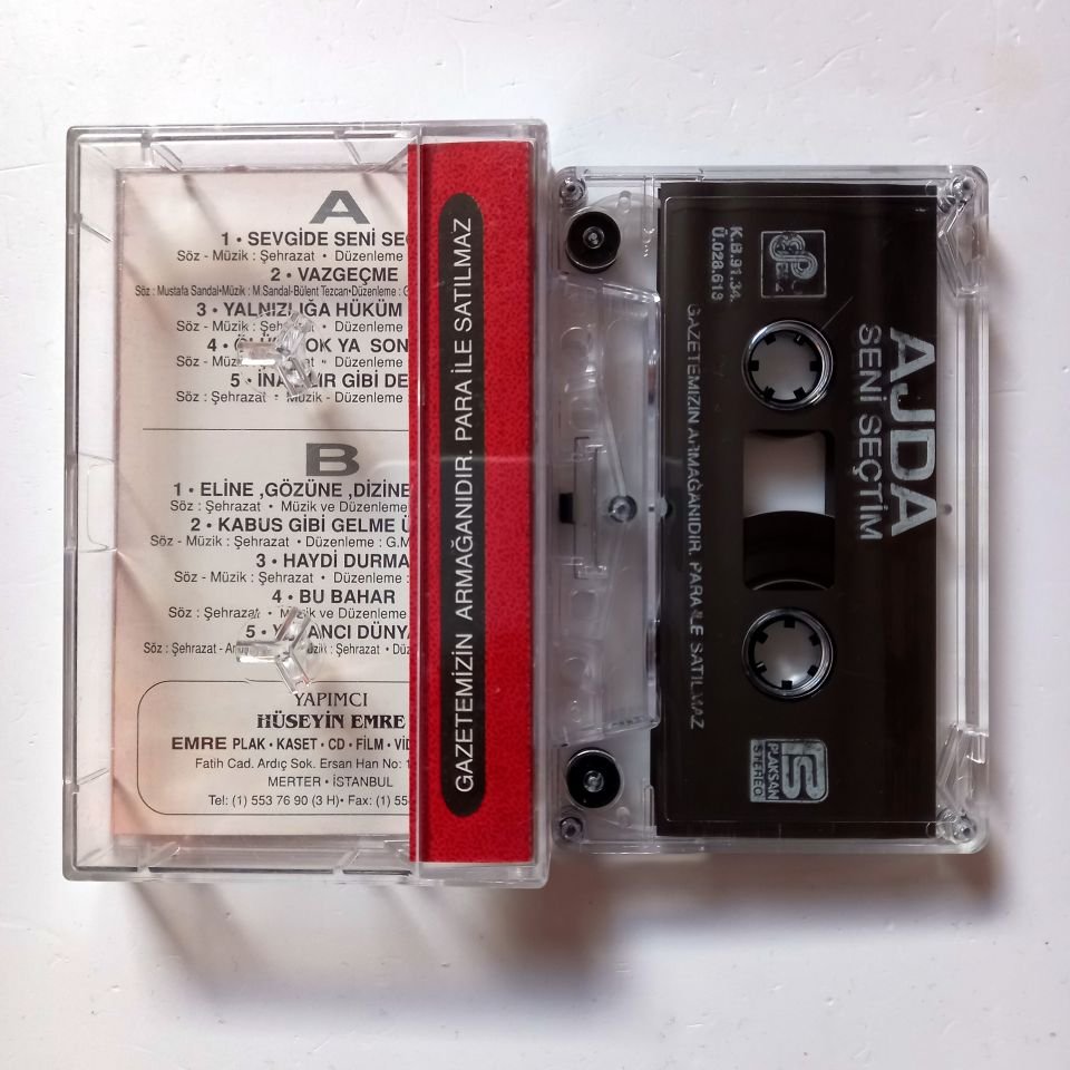 AJDA - SENİ SEÇTİM (1991) - PROMOSYON KASET 2.EL