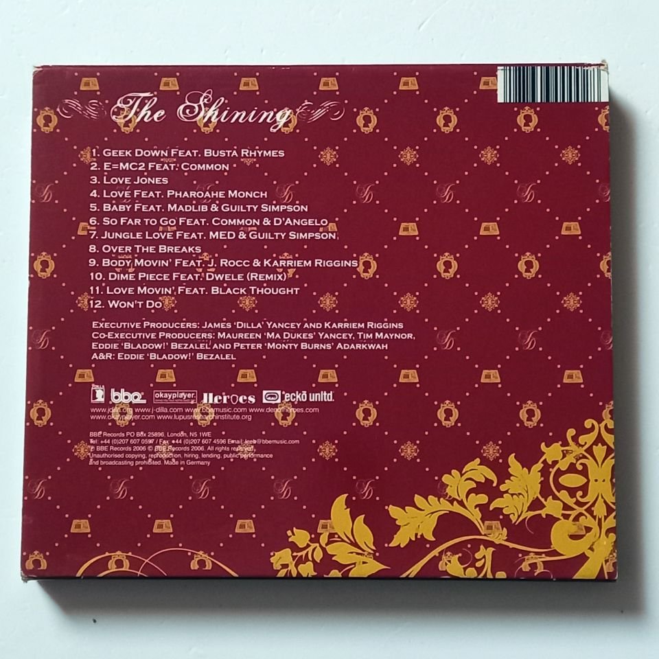 J DILLA – THE SHINING (2006) - CD SLIPCOVER 2.EL