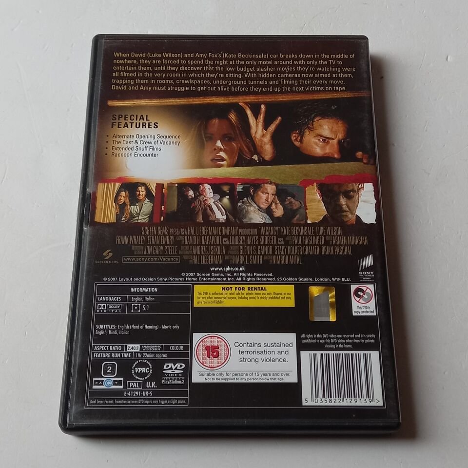 NO VACANCY - KATE BECKINSALE, LUKE WILSON - DVD 2.EL