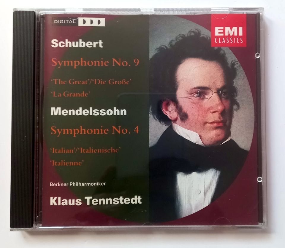 SCHUBERT: SYMPHONY NO. 9 'THE GREAT' / MENDELSSOHN: SYMPHONY NO. 4 'ITALIAN' / BERLINER PHILHARMONIKER, KLAUS TENNSTEDT (1991) - CD 2.EL