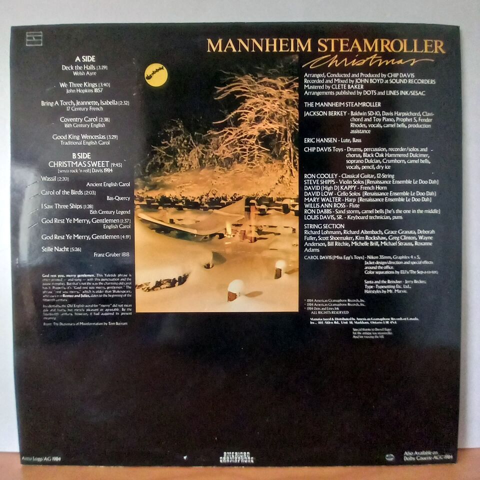 MANNHEIM STEAMROLLER – CHRISTMAS (1984) - LP 2.EL PLAK
