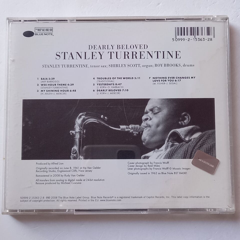STANLEY TURRENTINE – DEARLY BELOVED (1961) - CD 2008 REMASTERED REISSUE 2.EL