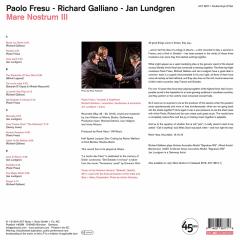 PAOLO FRESU RICHARD GALLIANO JAN LUNDGREN - MARE NOSTRUM III (2019) - 2LP 180GR 45RPM ACT MUSIC SIFIR PLAK