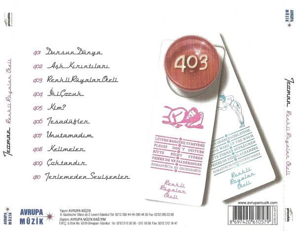 TEOMAN - RENKLİ RÜYALAR OTELİ (2006) - CD 2024 SIFIR