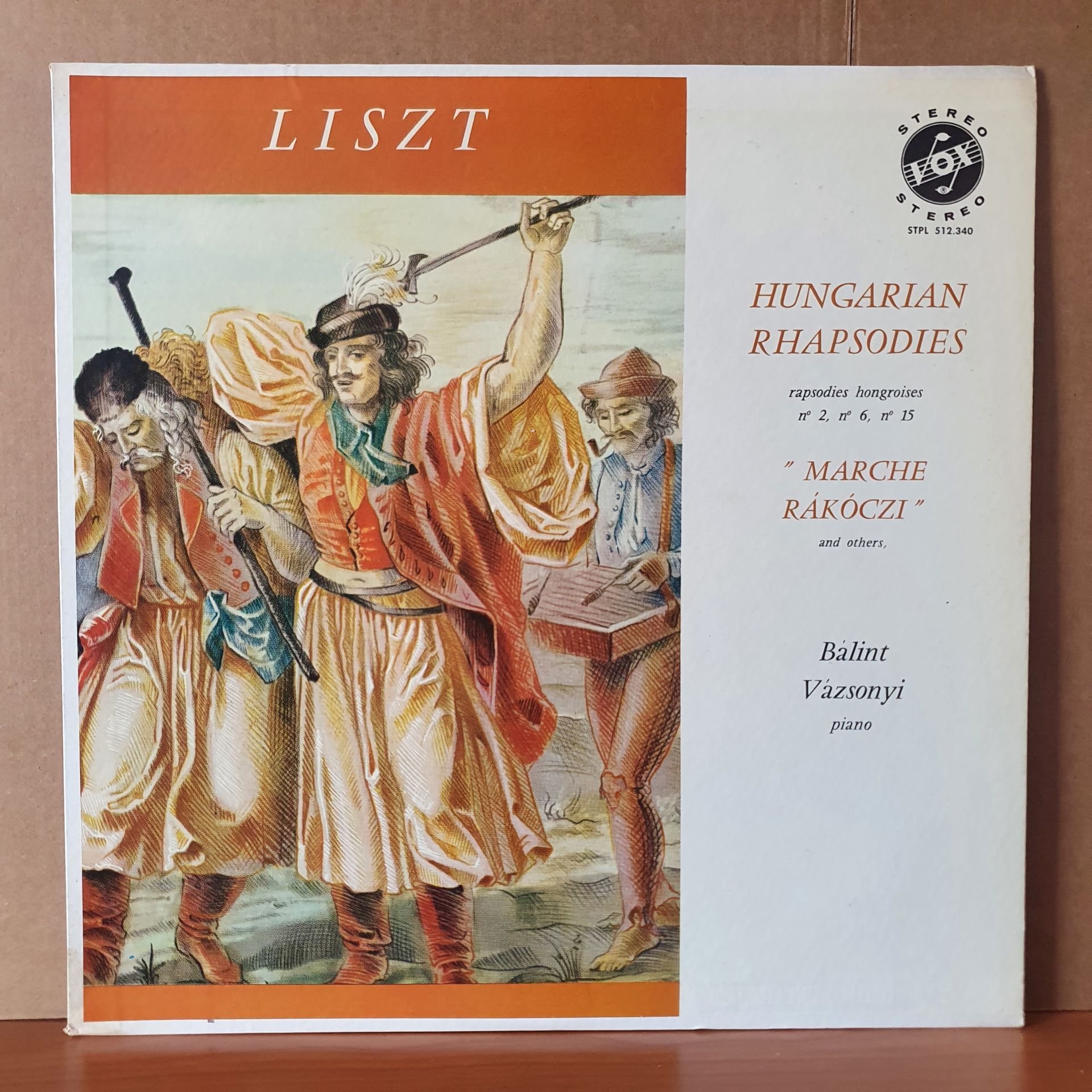 LISZT: HUNGARIAN RHAPSODIES / BAILINT VAZSONYI (1966) - LP 2.EL PLAK