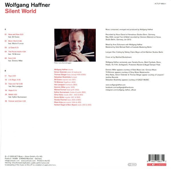 WOLFGANG HAFFNER – SILENT WORLD (2023) - LP ACT MUSIC 180GR SIFIR PLAK
