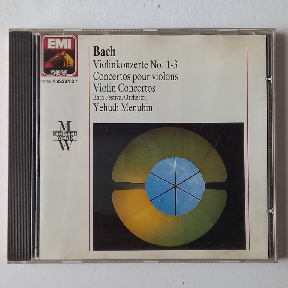 BACH: VIOLINKONZERTE NO. 1-3 - BATH FESTIVAL ORCHESTRA, YEHUDI MENUHIN (1961) - CD REMASTERED 1989 2.EL