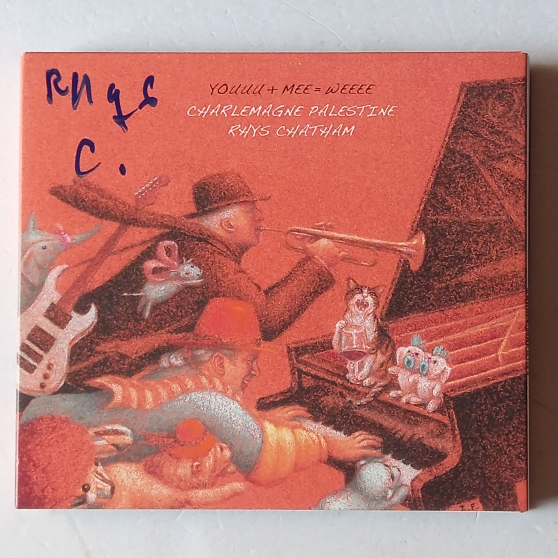 CHARLEMAGNE PALESTINE + RHYS CHATHAM – YOUUU + MEE = WEEEE (2014) - 3CD İMZALI DIGIPAK 2.EL